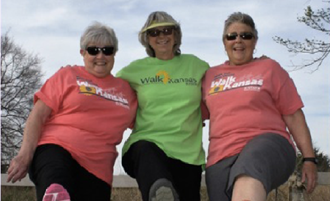 Walk Kansas participants walking together